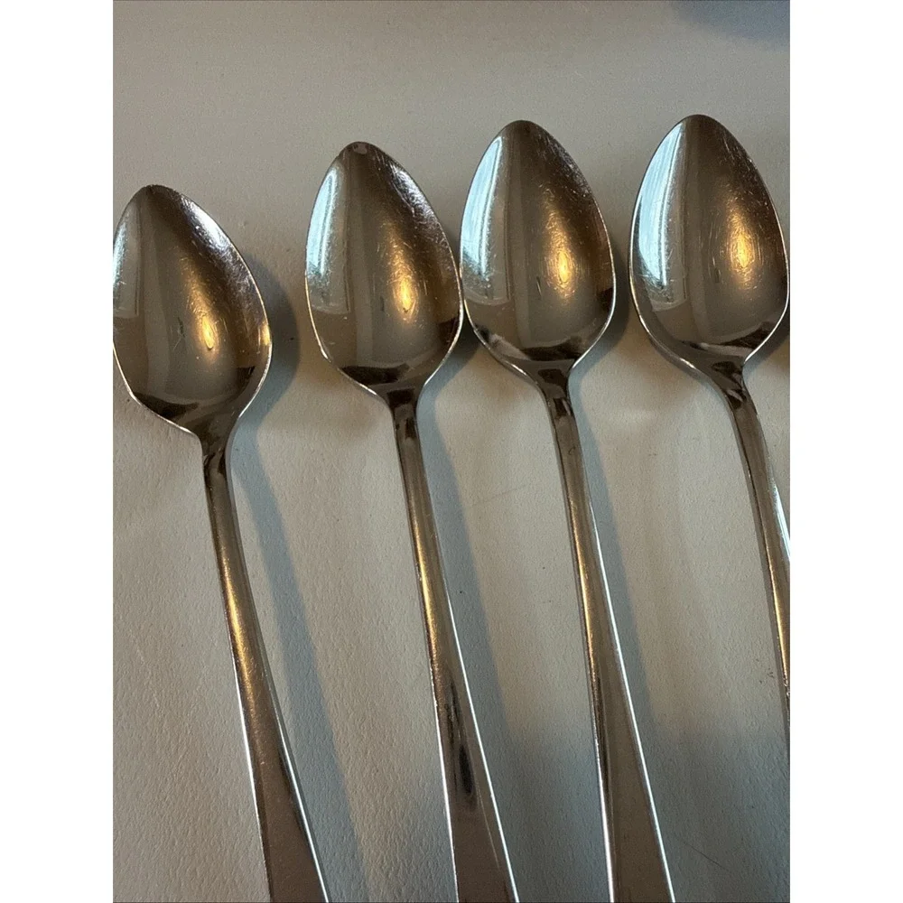 VTG Oneida Community MY ROSE Stainless Betty Crocker Iced Tea Spoons Set 7 Read